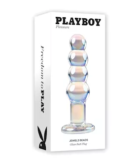 Playboy Pleasure Jewels Beads Anal Plug  Clear
