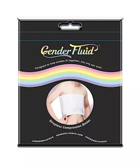 Gender Fluid Strapless Chest Compression Binder  XXXL White