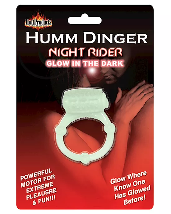Humm Dinger Vibrating Cockring - Glow In The Dark