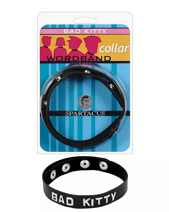 Spartacus Bad Kitty Leather Collar - Black