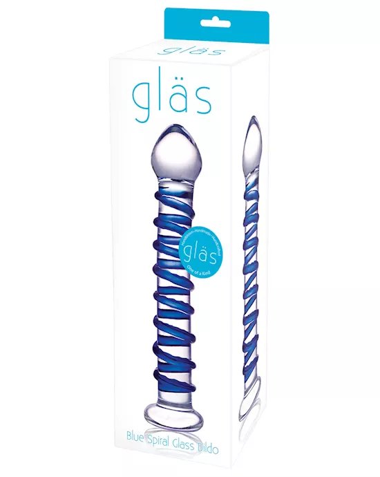 Glas Spiral Glass Dildo - Blue