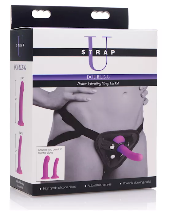Strap U Double G Deluxe Vibrating Strap-on Kit