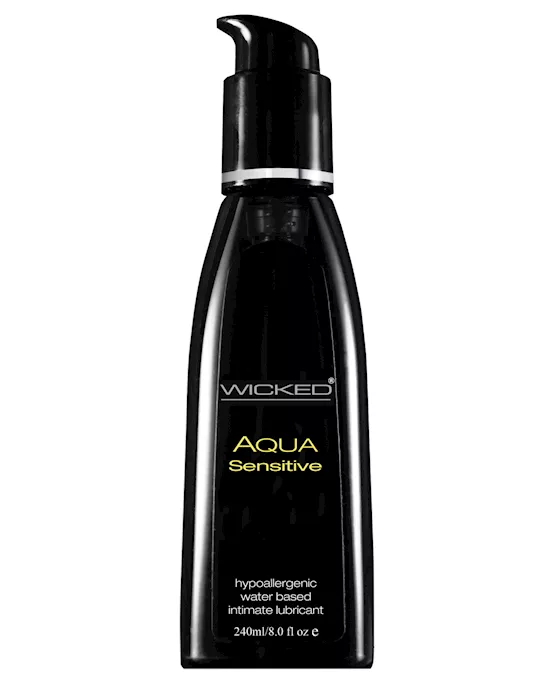 Wicked Sensual Care Hypoallergenic Aqua Sensitive Water Based Lubricant - 8 Oz Unscented