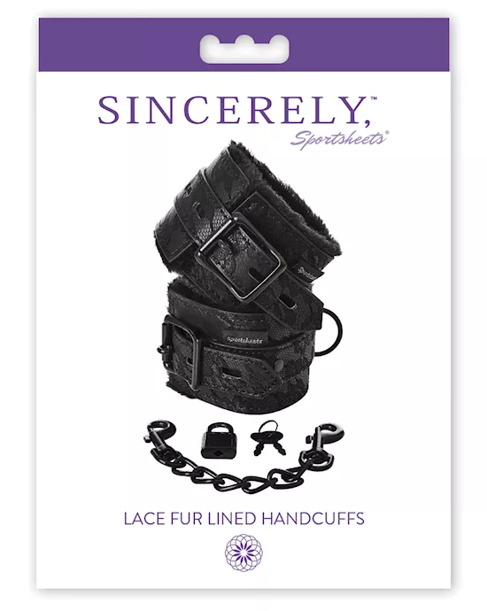 Sincerely Lace Fur Lined Handcuffs