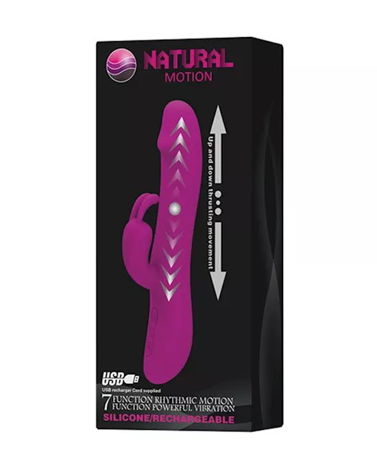 Pretty Love Natural Motion Thrusting Rabbit 7 Function - Fuchsia