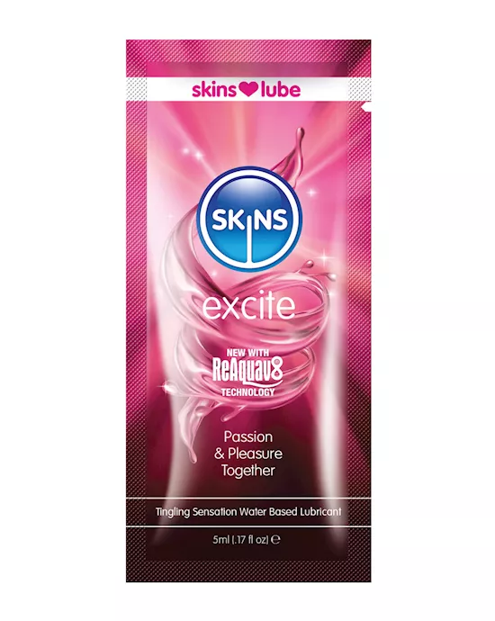 Skins Excite Water Based Lubricant - 5 Ml Foil