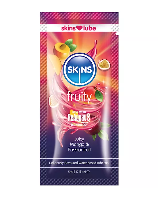 Skins Water Based Lubricant - 5 Ml Foil Mango & Passionfruit