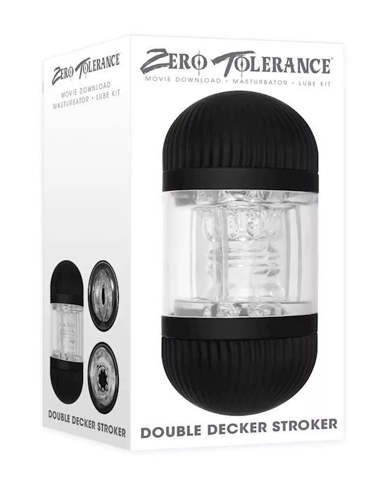 Zero Tolerance Double Decker Stroker - Black/clear