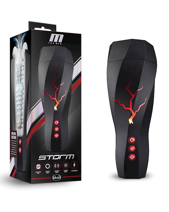 Blush M for Men Storm Suction Powered Stroker  Clear