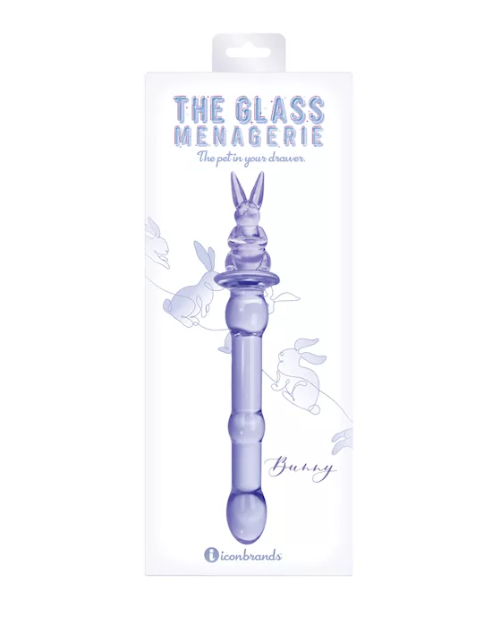 Glass Menagerie Rabbit Glass Dildo - Pink