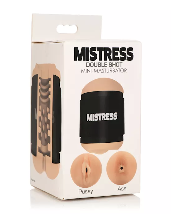 Curve Toys Mistress Double Shot Mini Masturbator Pussy & Ass - Light