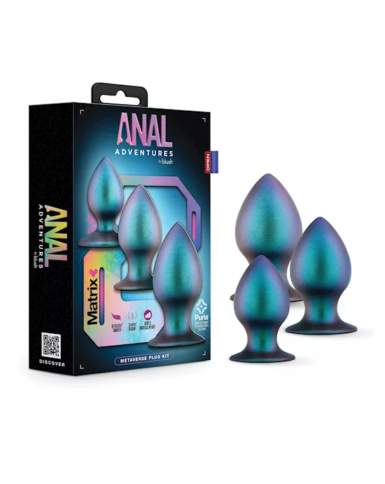 Blush Anal Adventures Matrix Metaverse Plug Kit - Spruce