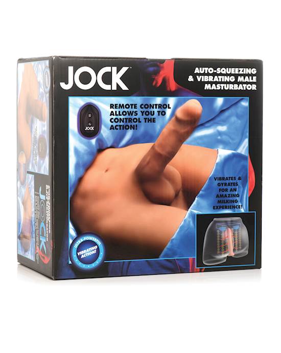 Curve Toys Jock Vibrating amp Squeezing Male Masturbator wPoseable Dildo