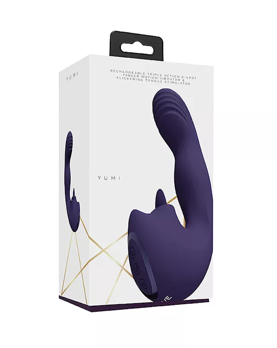 Shots Yumi Triple Action G-spot Vibrator & Stimulator - Purple