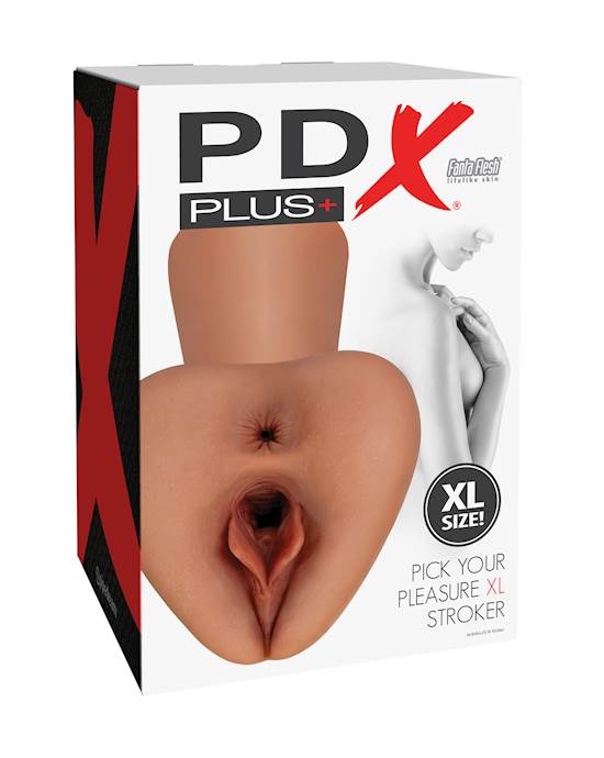 PDX Plus Pick Your Pleasure Pussy Stroker  XL Brown
