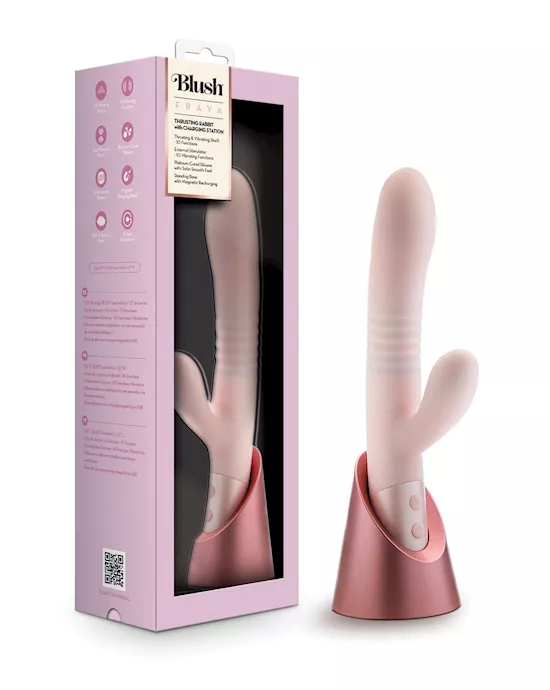 Blush Fraya Rabbit Rechargeable Vibrator - Pink