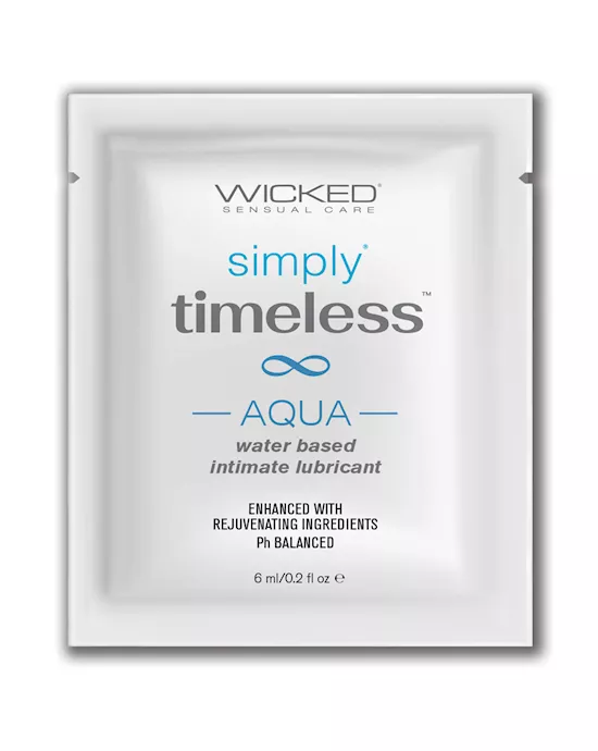 Wicked Sensual Care Simply Timeless Aqua Water Based Lubricant - .2 Oz