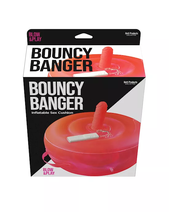 Bouncy Banger Inflatable Cushion W/vibrating Dildo