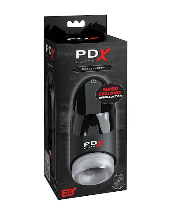 PDX Elite Hydrogasm Vibrating Stroker  FrostedBlack