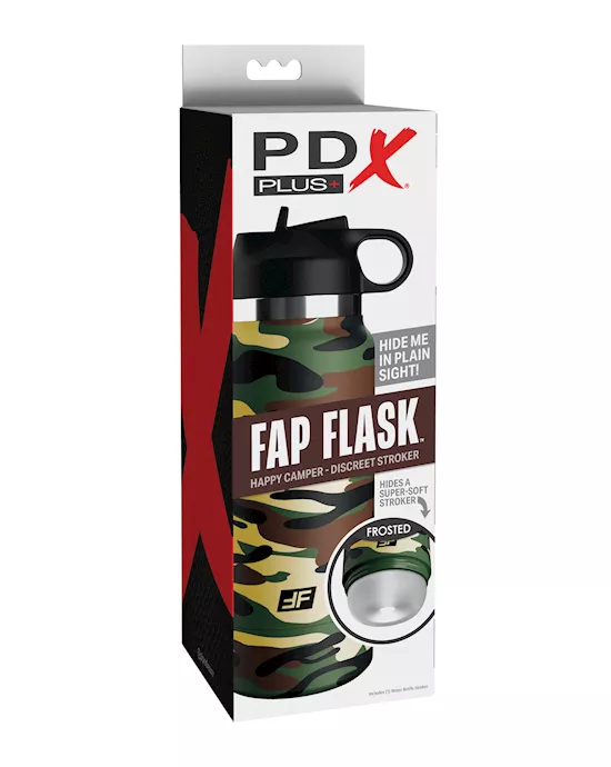 PDX Plus Fap Flask Happy Camper Stroker - Frosted/Camo